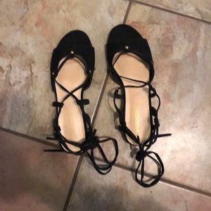 Strappy black sandals